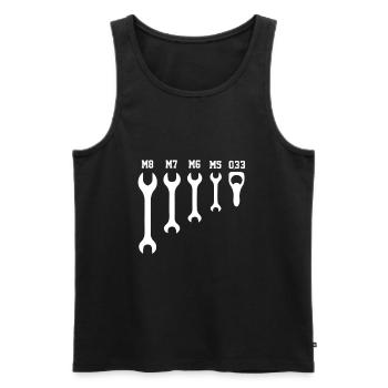 Mechanic Meachaniker Gift Tool Key - Men's Premium Organic Tank Top - black - Front - AI Model Male 178 light (178cm)