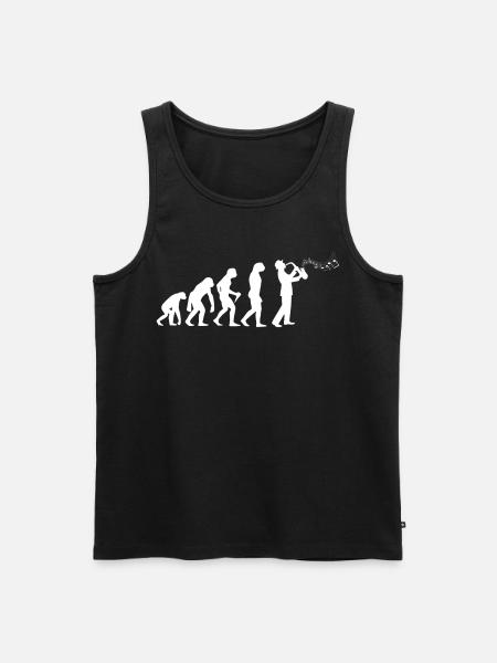 Saxofoon Sax Jazz saxofoon - Mannen Premium Bio Tanktop - zwart