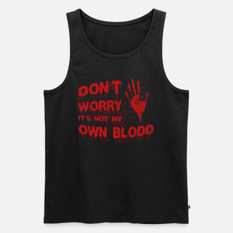 Halloween Blut - Männer Premium Bio Tank Top - Schwarz