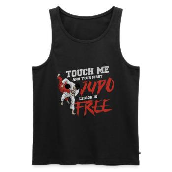 Judo Japon - Débardeur bio Premium Homme - noir - Devant - Michal (187cm)