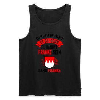 Franke Fränkisch Oberfranken Basse-Franconie Drôle - Débardeur bio Premium Homme - noir - Devant - AI Model Male 178 light (178cm)