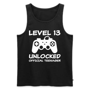 13th birthday 13 years teenager gift boy - Men's Premium Organic Tank Top - black - Front - Michal (187cm)