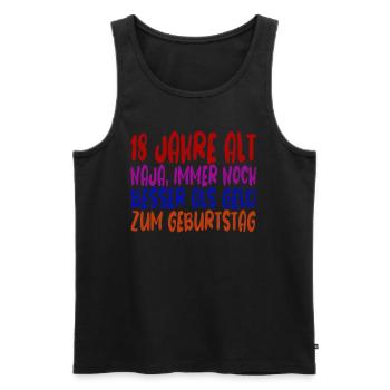 18 Jahre 18 Geburtstag Geschenk - Männer Premium Bio Tank Top - Schwarz - Vorne - AI Model Male 178 light (178cm)