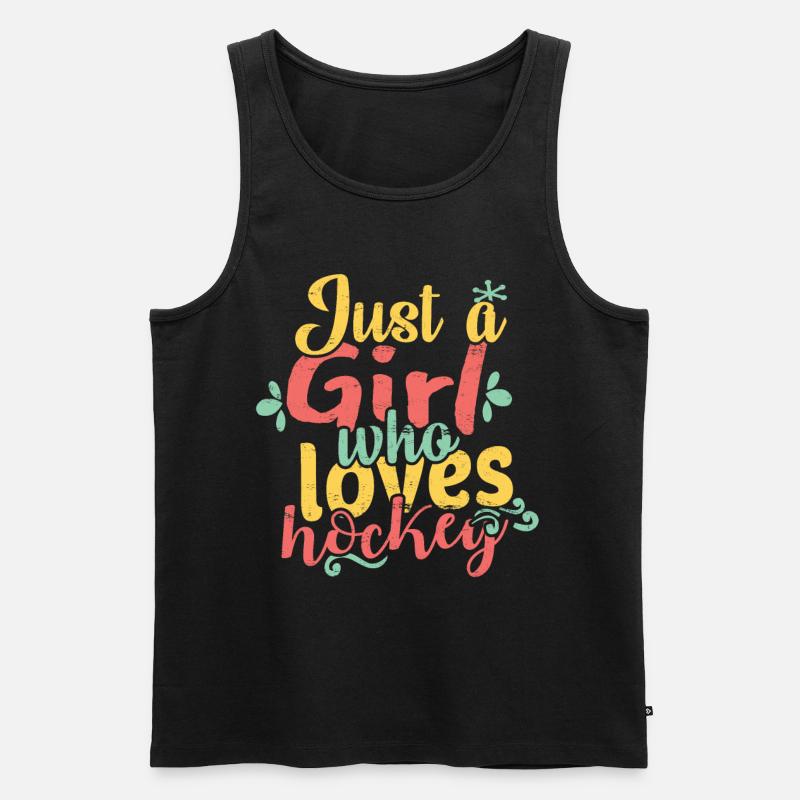 Hockey - Männer Premium Bio Tank Top - Schwarz