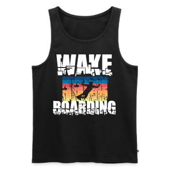 Wakeboard Wakeboard - Débardeur bio Premium Homme - noir - Devant - AI Model Male 178 light (178cm)