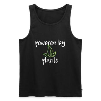 powered by plants - Männer Premium Bio Tank Top - Schwarz - Vorne - AI Model Male 178 light (178cm)
