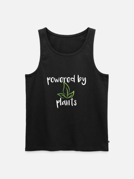 powered by plants - Men's Premium Organic Tank Top - black