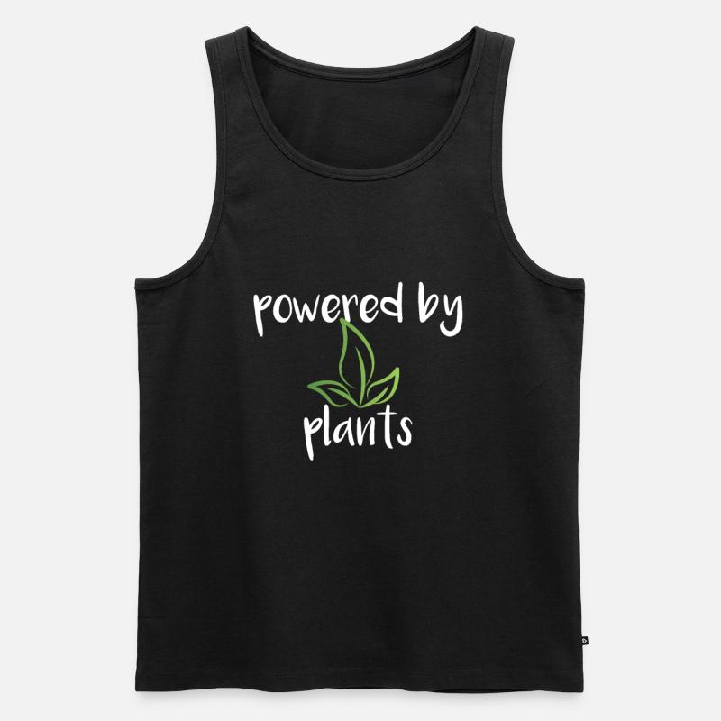 powered by plants - Männer Premium Bio Tank Top - Schwarz