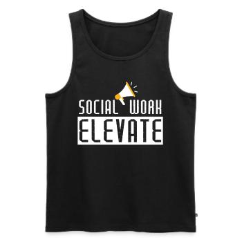 Soziale Arbeit Elevate - Männer Premium Bio Tank Top - Schwarz - Vorne - AI Model Male 178 light (178cm)