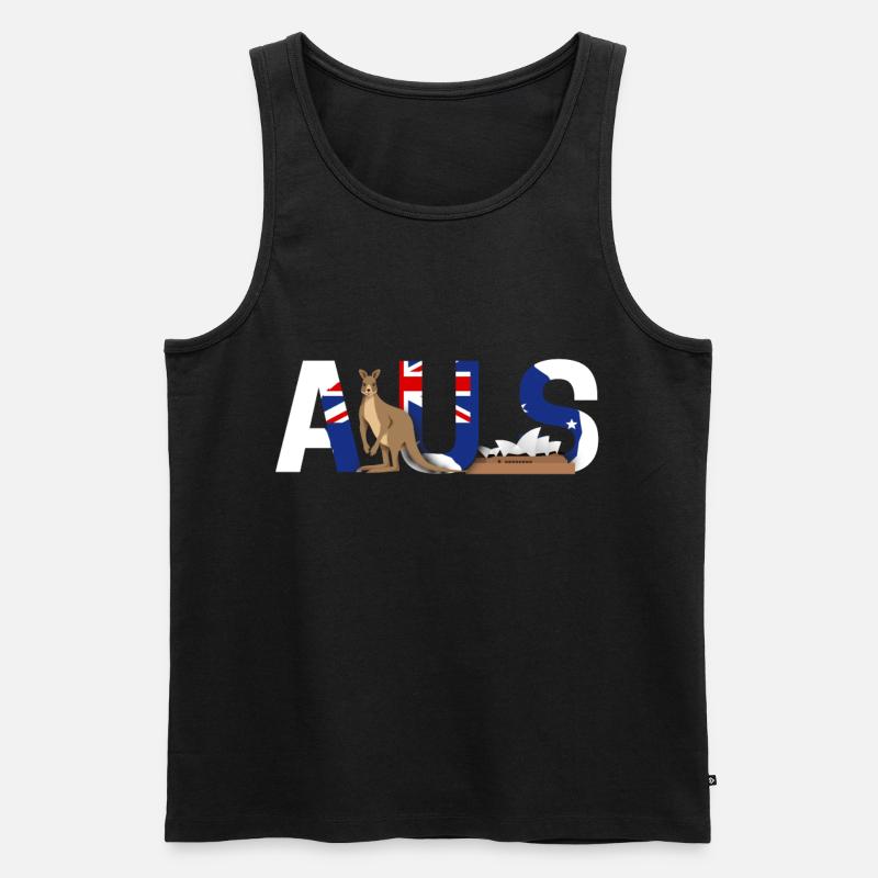 Australien - Männer Premium Bio Tank Top - Schwarz