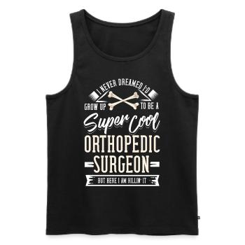 Orthopedic surgeon gift bone orthopedist - Men's Premium Organic Tank Top - black - Front - Michal (187cm)
