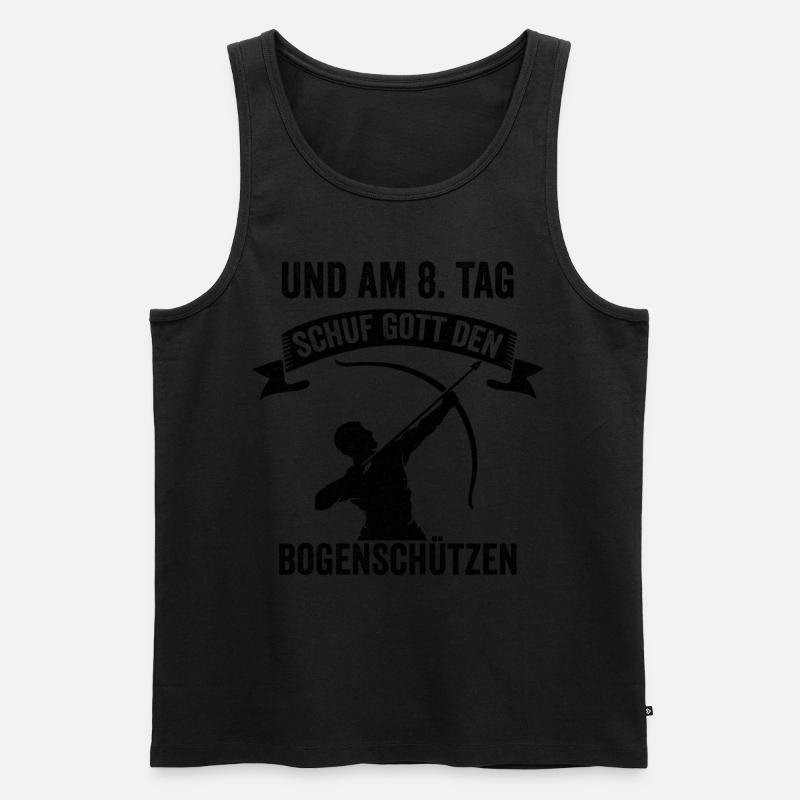 Bogenschießen Bogen Pfeil Bogenschützen Geschenkid - Männer Premium Bio Tank Top - Schwarz