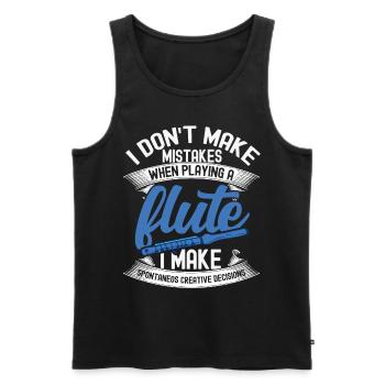Flutist Perfect Flute Aerophone Gift Flute - Men's Premium Organic Tank Top - black - Front - Michal (187cm)