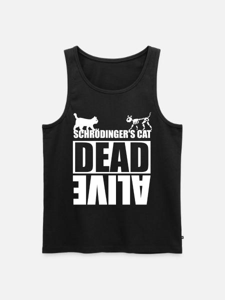 Schrödinger cat dead or alive - Men's Premium Organic Tank Top - black