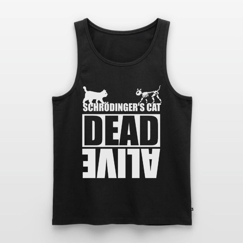Schrödinger Katze tot oder lebendig Männer Premium Bio Tank Top