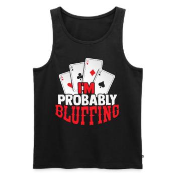 poker - Men's Premium Organic Tank Top - black - Front - AI Model Male 178 light (178cm)
