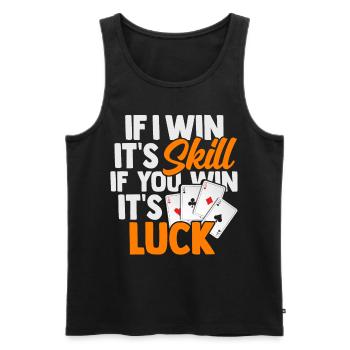 Poker - Männer Premium Bio Tank Top - Schwarz - Vorne - Michal (187cm)