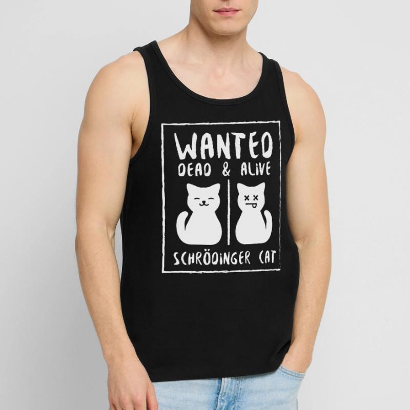 Schrödinger Katze tot oder lebendig Männer Premium Bio Tank Top