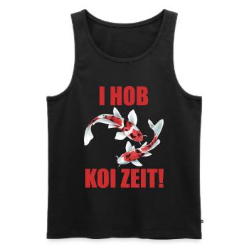 lustige Koi Kois i hob koi zeit Geschenkidee - Männer Premium Bio Tank Top - Schwarz - Vorne - Michal (187cm)