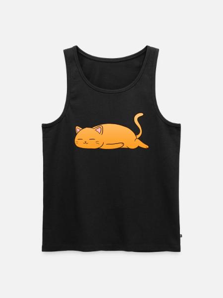 Sleeping Cat - Men's Premium Organic Tank Top - black