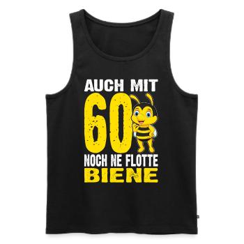 Auch Mit 60 Noch Ne Flotte Biene - 60. Geburtstag - Männer Premium Bio Tank Top - Schwarz - Vorne - Michal (187cm)