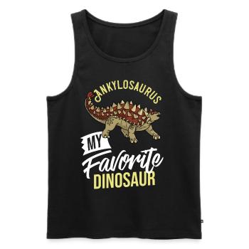 Ankylosaurus Dinosaur Gift Dino Fossil - Men's Premium Organic Tank Top - black - Front - Michal (187cm)