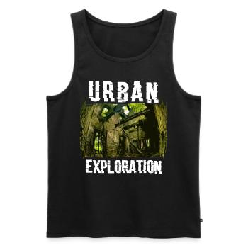 Urban Exploration Geschenk für Urbex Freunde - Männer Premium Bio Tank Top - Schwarz - Vorne - AI Model Male 178 light (178cm)