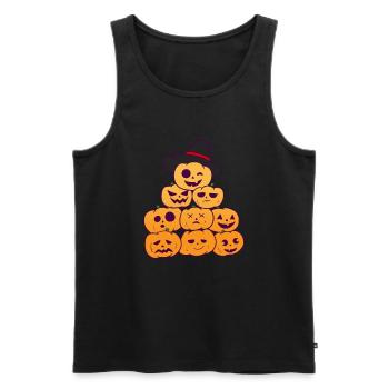 Citrouilles - Débardeur bio Premium Homme - noir - Devant - Michal (187cm)