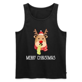 Ugly Christmas reindeer - Männer Premium Bio Tank Top - Schwarz - Vorne - AI Model Male 178 light (178cm)
