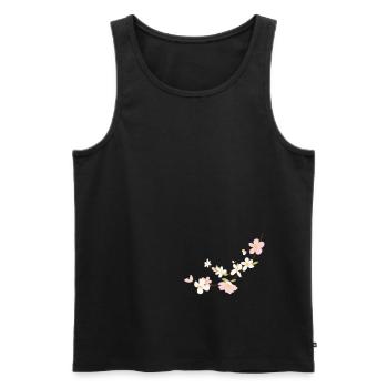 blumen - Männer Premium Bio Tank Top - Schwarz - Vorne - AI Model Male 178 light (178cm)