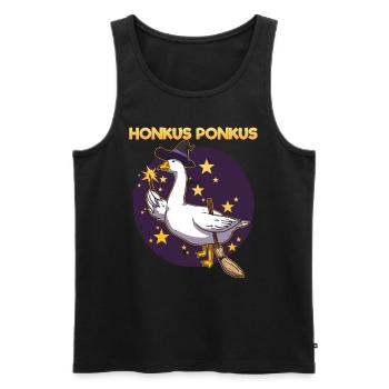 Goose Witch - Männer Premium Bio Tank Top - Schwarz - Vorne - AI Model Male 178 light (178cm)
