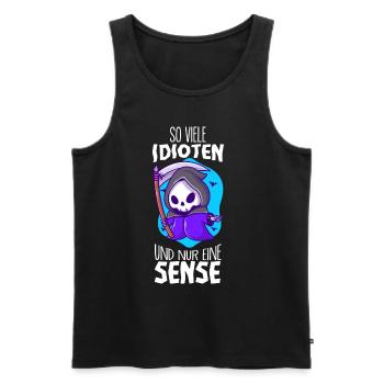 Lustige Sprüche - Männer Premium Bio Tank Top - Schwarz - Vorne - Michal (187cm)