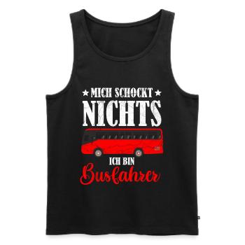 Busfahrer T-Shirt Herren und Damen Retro Geschenk - Männer Premium Bio Tank Top - Schwarz - Vorne - AI Model Male 178 light (178cm)
