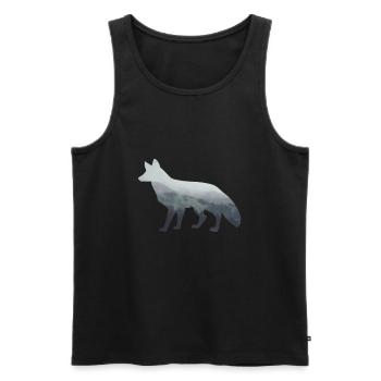 Renard renards nature forêt - Débardeur bio Premium Homme - noir - Devant - AI Model Male 178 light (178cm)
