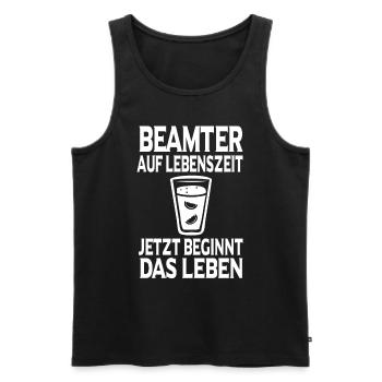 Beamter Verbeamtung Geschenk - Männer Premium Bio Tank Top - Schwarz - Vorne - Michal (187cm)
