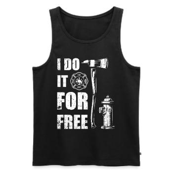 Fire Brigade - Voluntary Fire Brigade - Men's Premium Organic Tank Top - black - Front - AI Model Male 178 light (178cm)