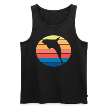 Orca baleine tueuse - Débardeur bio Premium Homme - noir - Devant - AI Model Male 178 light (178cm)