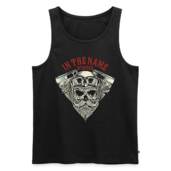 Sportwagen Motorblock Auto Rennwagen Geschenk - Männer Premium Bio Tank Top - Schwarz - Vorne - AI Model Male 178 light (178cm)