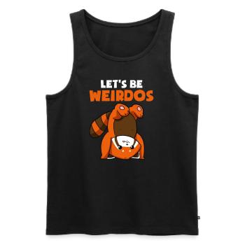 Let's Be Weirdos Joke Antisocial Red Panda Red - Men's Premium Organic Tank Top - black - Front - Michal (187cm)