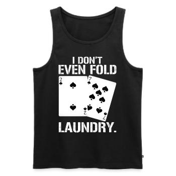 Jeu de cartes jeu de cartes poker poker - Débardeur bio Premium Homme - noir - Devant - AI Model Male 178 light (178cm)
