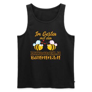 Gärtner Geschenkidee Garten Designs - Männer Premium Bio Tank Top - Schwarz - Vorne - AI Model Male 178 light (178cm)