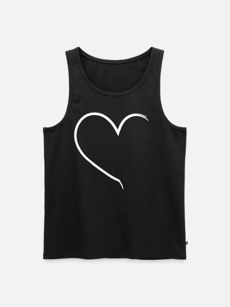 cœur - Débardeur bio Premium Homme - noir
