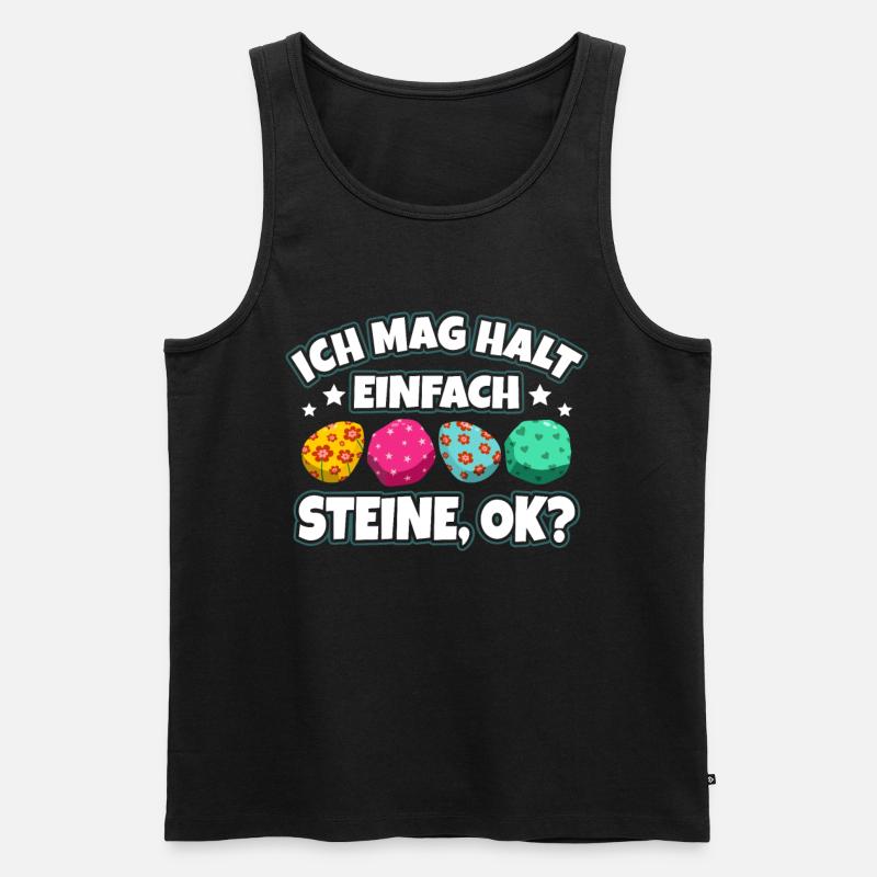 Steine - Männer Premium Bio Tank Top - Schwarz