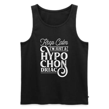 Maladie hypocondriaque Maladie d'anxiété hypocondriaque - Débardeur bio Premium Homme - noir - Devant - AI Model Male 178 light (178cm)