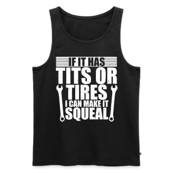 Funny Mechanic Mechanical Wrench Car Automotive Ga - Men's Premium Organic Tank Top - black - Front - Michal (187cm)