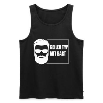 Barbier Geiler Typ Mit Bart Bartträger - Männer Premium Bio Tank Top - Schwarz - Vorne - Michal (187cm)