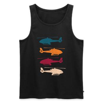 120 Helicopter Helicopter Rescue Helicopter - Men's Premium Organic Tank Top - black - Front - AI Model Male 178 light (178cm)