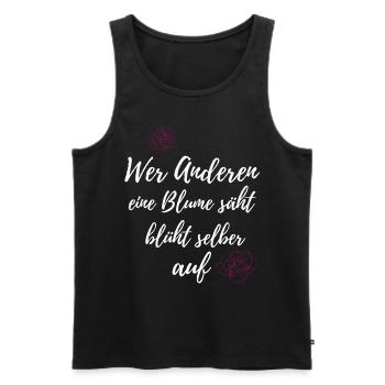 Florist Floristin Blumen - Männer Premium Bio Tank Top - Schwarz - Vorne - Michal (187cm)