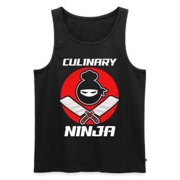 Culinary Ninja Funny Cooking Kitchen Guru Chef Coo - Männer Premium Bio Tank Top - Schwarz - Vorne - AI Model Male 178 light (178cm)