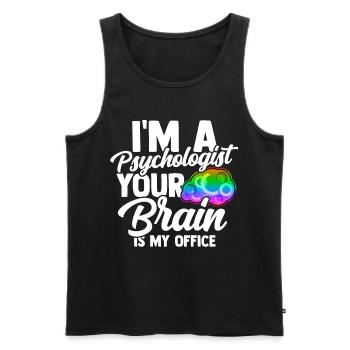 Psychologie Gehirn Anthropologie Freud Therapeut - Männer Premium Bio Tank Top - Schwarz - Vorne - Michal (187cm)